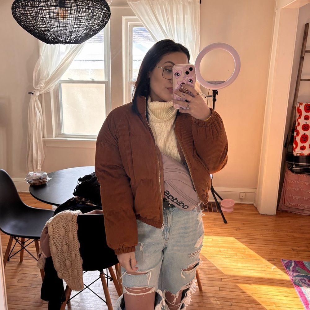 Women's Corduroy Puffer Jacket